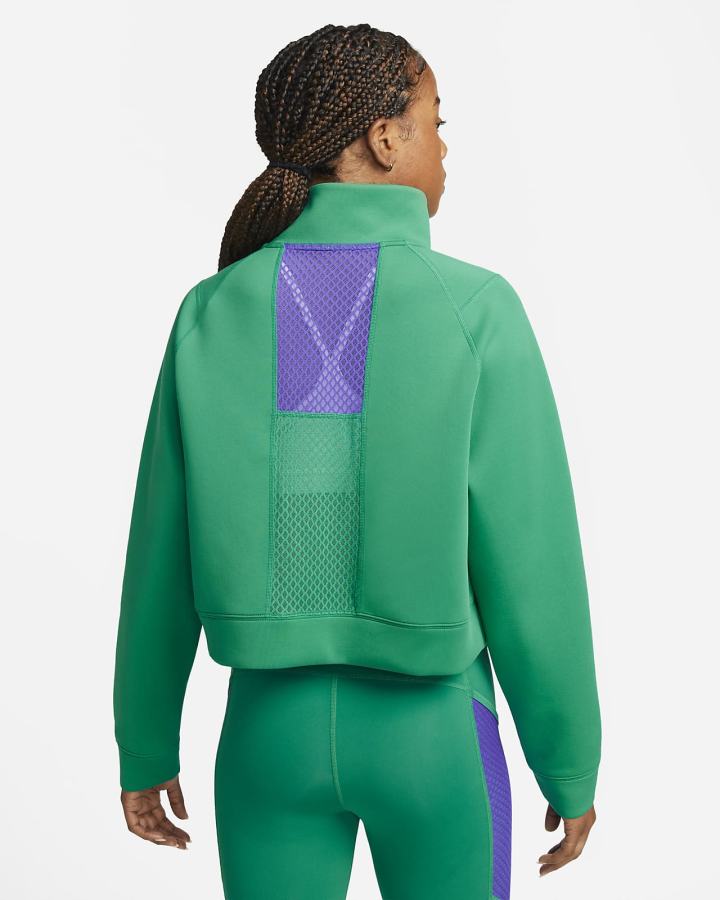 Pullover Nike Dri-FIT 1/2-Zip Training Top Mujer Verde | DAYHM-1748