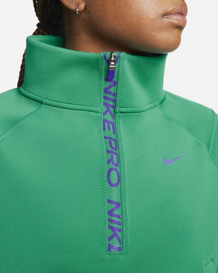 Pullover Nike Dri-FIT 1/2-Zip Training Top Mujer Verde | DAYHM-1748