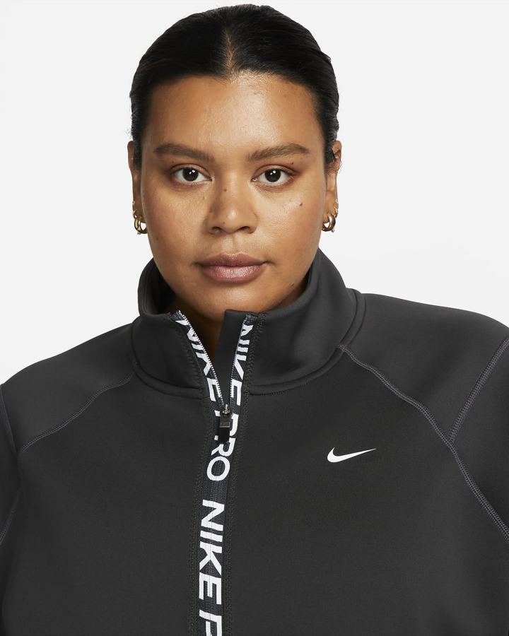 Pullover Nike Dri-FIT 1/2-Zip Training Top Mujer Gris Oscuro Negras Blancas | GYKIH-7413