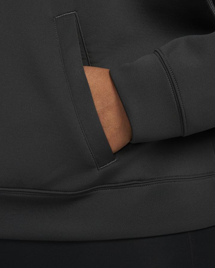 Pullover Nike Dri-FIT 1/2-Zip Training Top Mujer Gris Oscuro Negras Blancas | GYKIH-7413