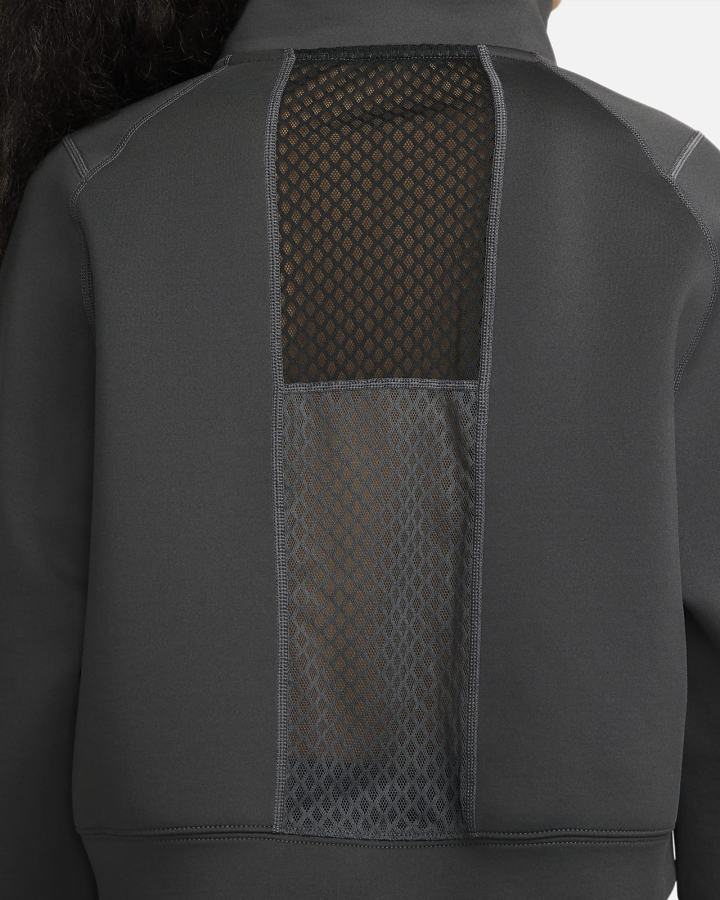Pullover Nike Dri-FIT 1/2-Zip Training Top Mujer Gris Oscuro Negras Blancas | YNDAF-9432