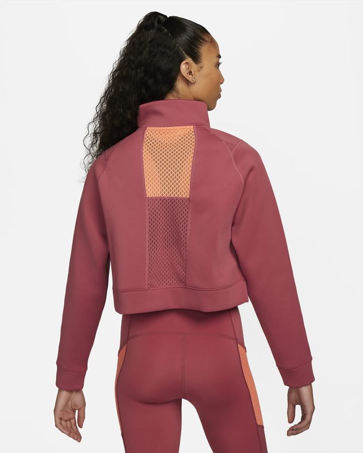 Pullover Nike Dri-FIT 1/2-Zip Training Top Mujer Rojas Naranjas | ZICBE-8136