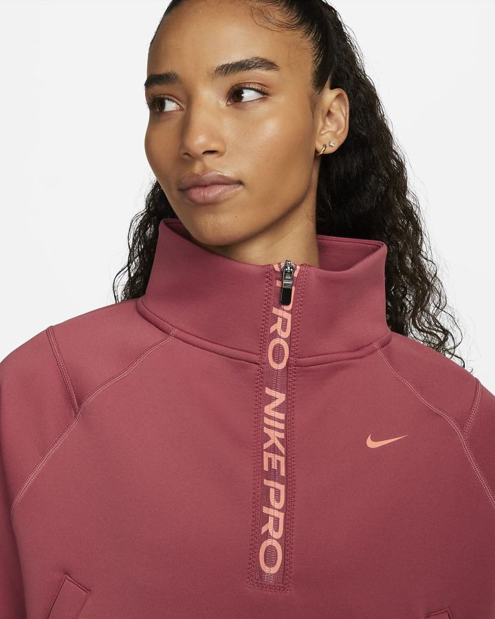 Pullover Nike Dri-FIT 1/2-Zip Training Top Mujer Rojas Naranjas | ZICBE-8136