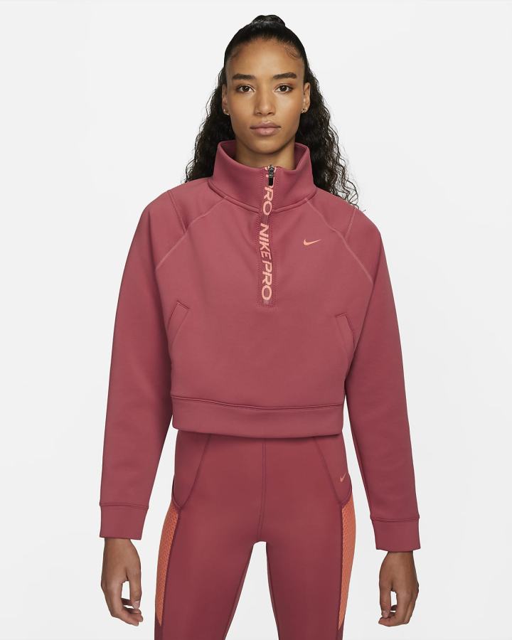 Pullover Nike Dri-FIT 1/2-Zip Training Top Mujer Rojas Naranjas | ZICBE-8136