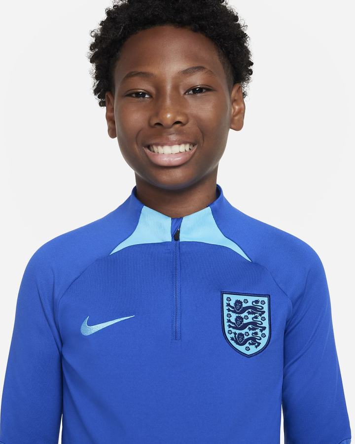Pullover Nike England Strike Kids Dri-FIT Knit Soccer Drill Top Niño Azul Real Azules | TMQJF-9547