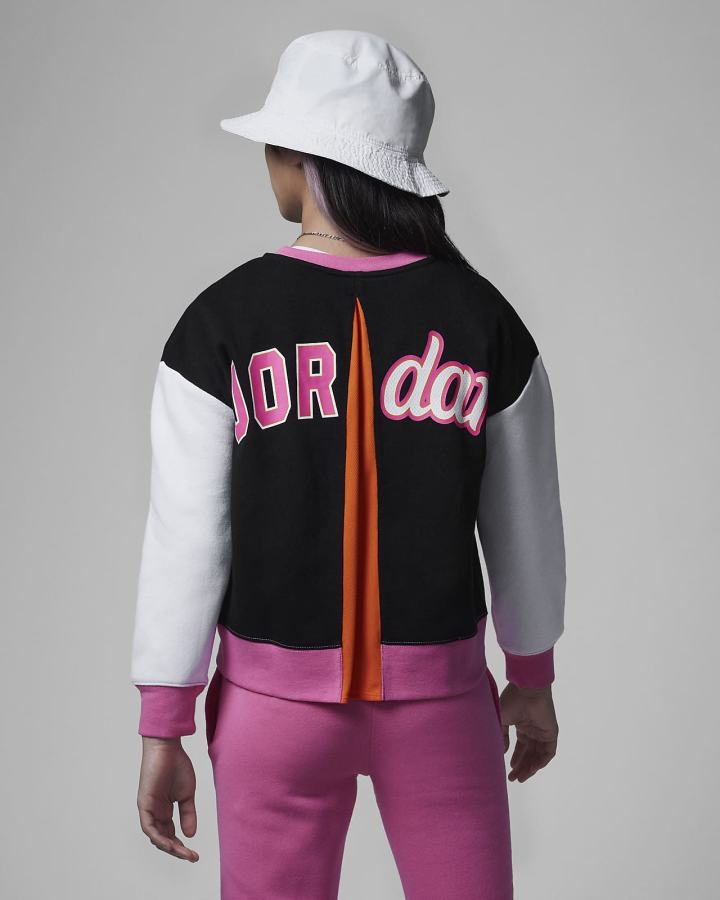 Pullover Nike Jordan Kids On the Court Crew Niña Negras | ZPJTN-9137