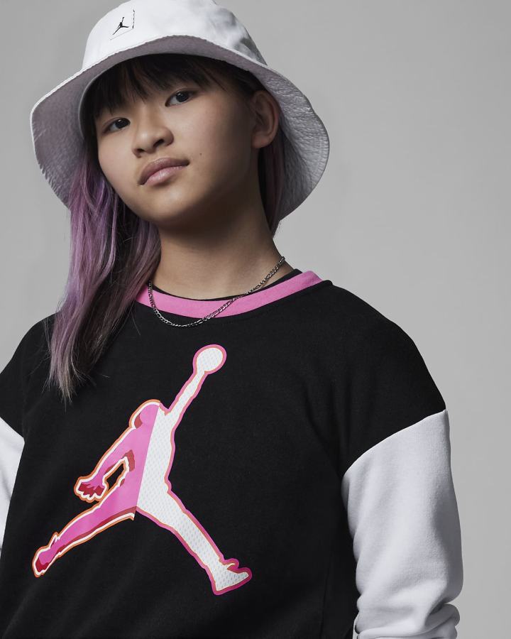 Pullover Nike Jordan Kids On the Court Crew Niña Negras | ZPJTN-9137