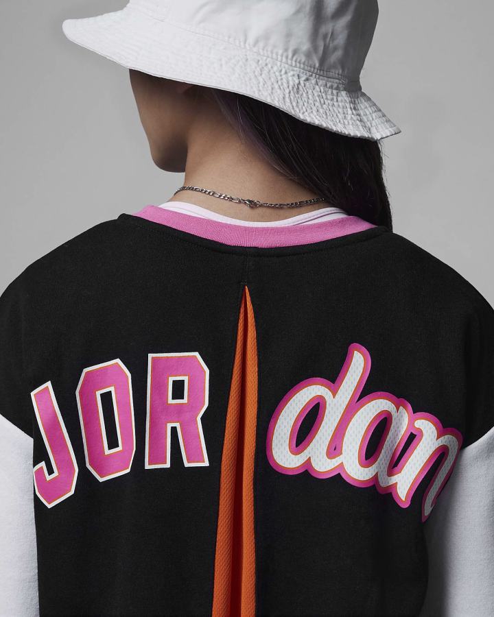Pullover Nike Jordan Kids On the Court Crew Niña Negras | ZPJTN-9137