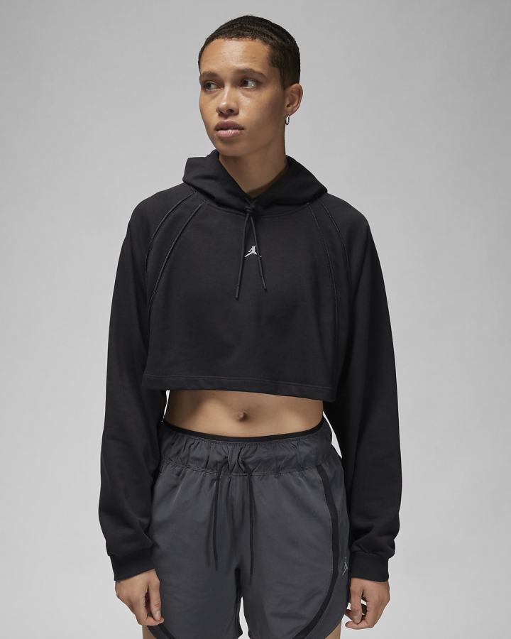 Pullover Nike Jordan Sport Cropped Mujer Negras | IOHNA-8427