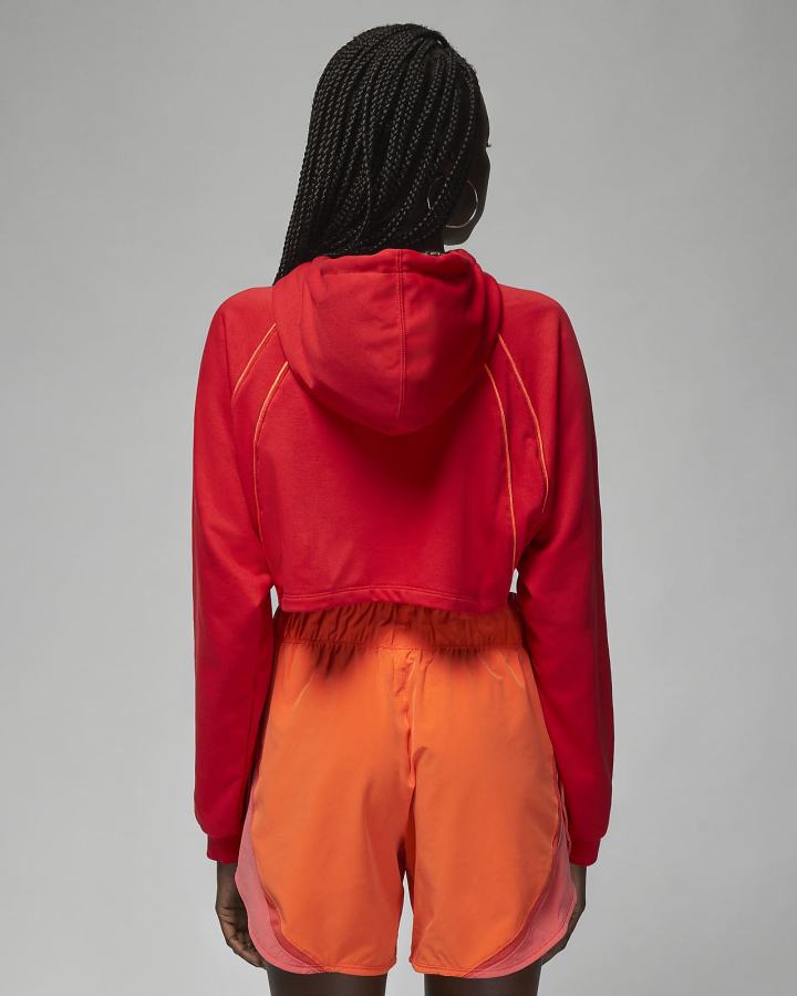 Pullover Nike Jordan Sport Cropped Mujer Rojas Naranjas | IQYCG-3746