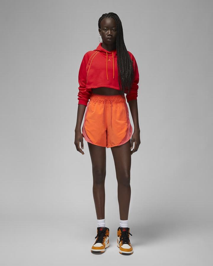 Pullover Nike Jordan Sport Cropped Mujer Rojas Naranjas | IQYCG-3746