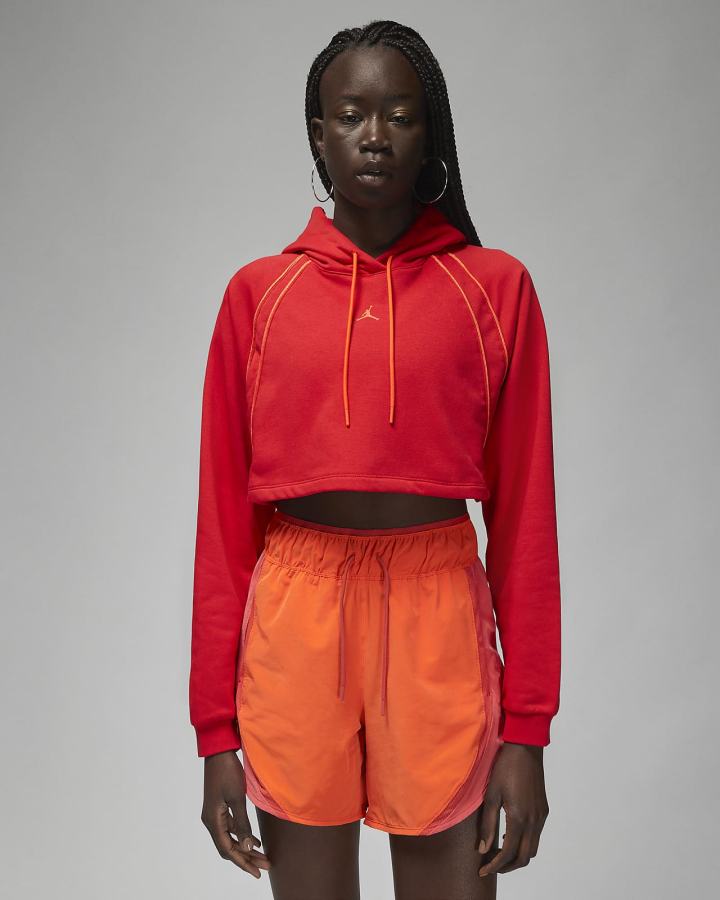 Pullover Nike Jordan Sport Cropped Mujer Rojas Naranjas | IQYCG-3746