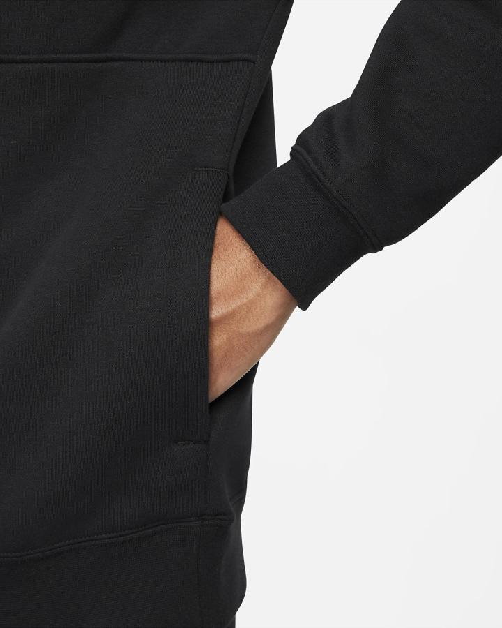 Pullover Nike Sportswear Club Brushed-Back 1/2-Zip Hombre Negras Blancas | CVTOE-5628