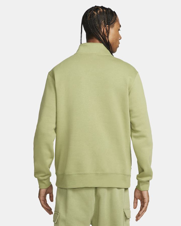 Pullover Nike Sportswear Club Brushed-Back 1/2-Zip Hombre Blancas | OIWPS-3907