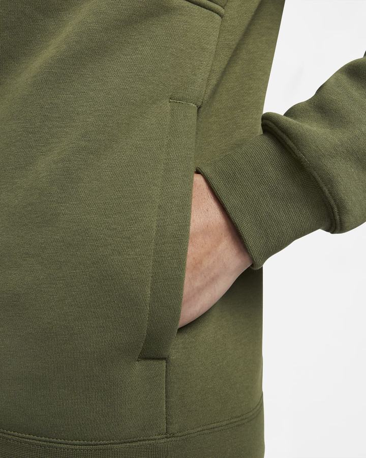Pullover Nike Sportswear Club Brushed-Back 1/2-Zip Hombre Verde Doradas | OQNFP-1963
