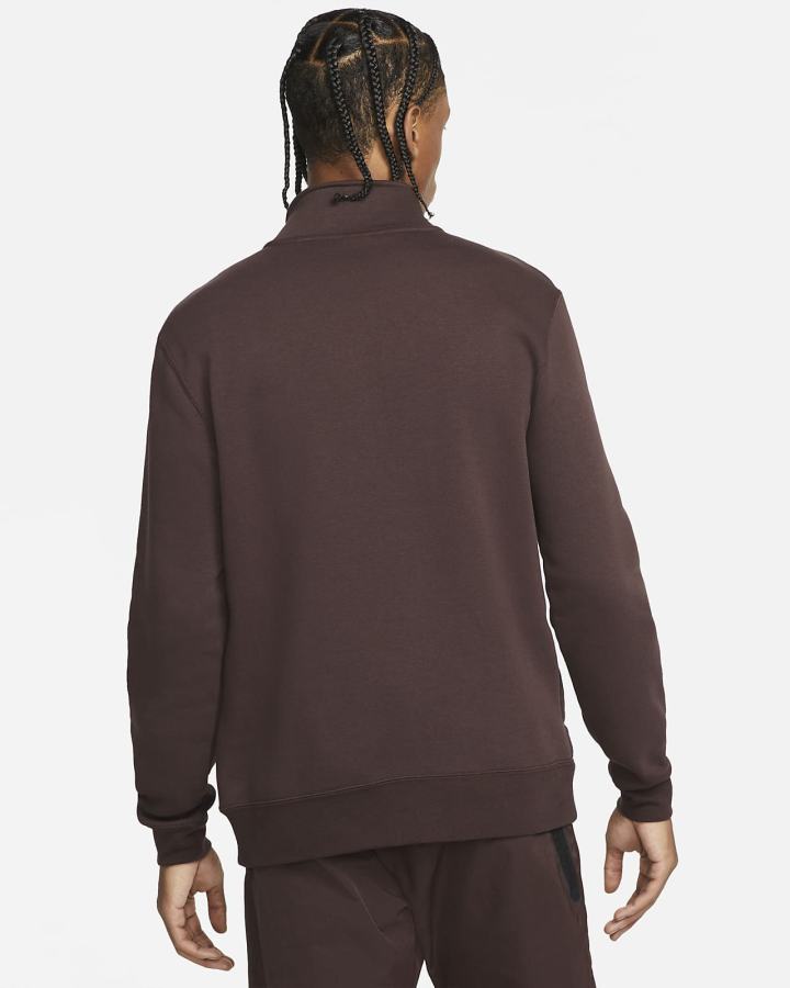 Pullover Nike Sportswear Club Brushed-Back 1/2-Zip Hombre Marrones Rojas | WYZAO-7958
