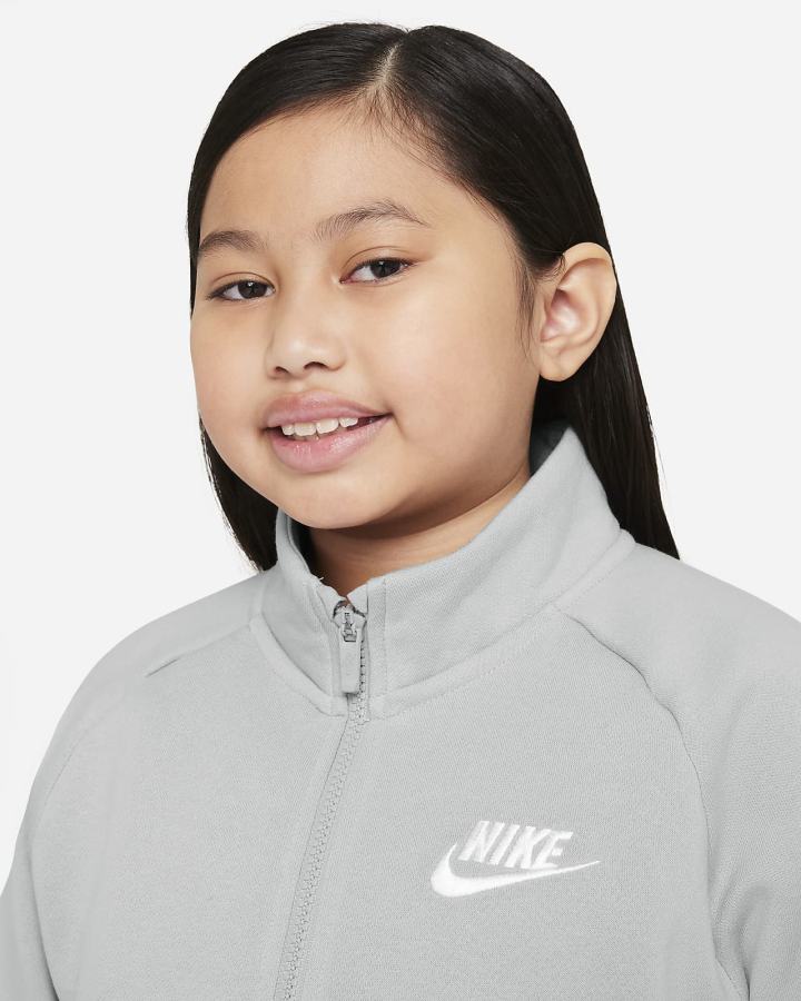 Pullover Nike Sportswear Club Fleece Kids 1/2-Zip (Extended Size) Niña Gris Claro Blancas | BLDAH-2068