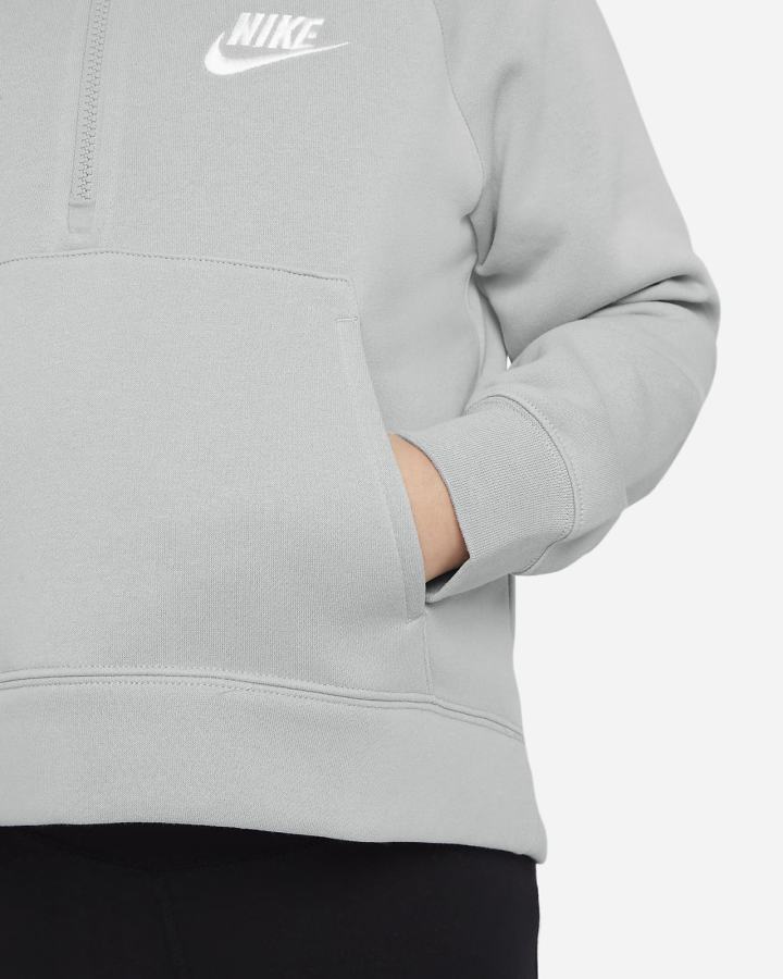 Pullover Nike Sportswear Club Fleece Kids 1/2-Zip (Extended Size) Niña Gris Claro Blancas | BLDAH-2068
