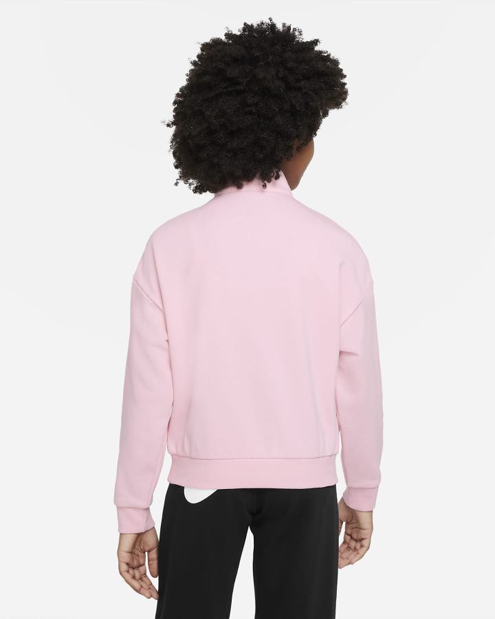 Pullover Nike Sportswear Club Fleece Kids 1/2-Zip Top Niña Rosas Blancas | CXQRZ-5824