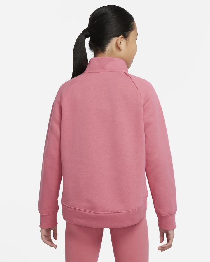 Pullover Nike Sportswear Club Fleece Kids 1/2-Zip (Extended Size) Niña Rosas Blancas | GPMZD-9306