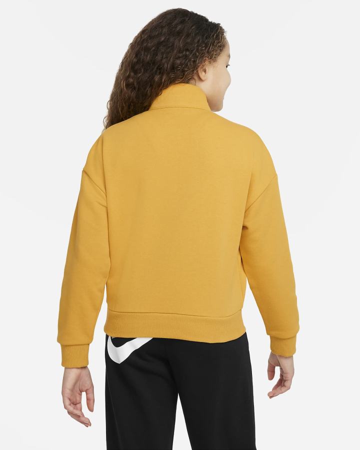 Pullover Nike Sportswear Club Fleece Kids 1/2-Zip Top Niña Amarillo Blancas | HEMUD-9632