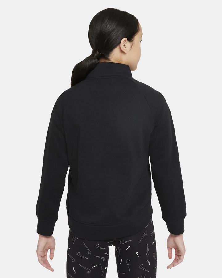 Pullover Nike Sportswear Club Fleece Kids 1/2-Zip (Extended Size) Niña Negras Blancas | KIQXB-0536