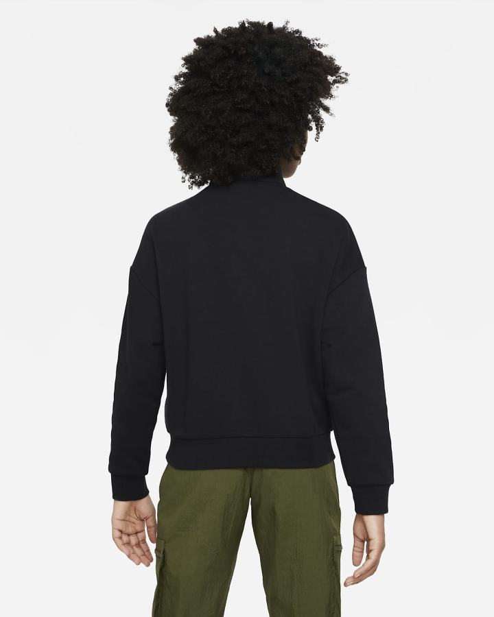 Pullover Nike Sportswear Club Fleece Kids 1/2-Zip Top Niña Negras Blancas | WUREC-3471