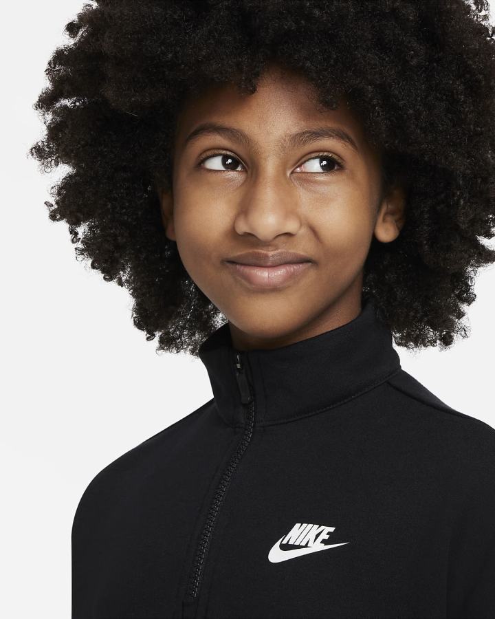 Pullover Nike Sportswear Club Fleece Kids 1/2-Zip Top Niña Negras Blancas | WUREC-3471