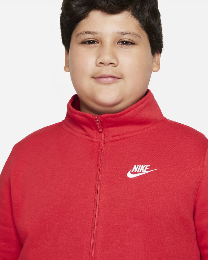 Pullover Nike Sportswear Club Kids 1/2-Zip Top Niño Rojas Blancas | CTGXW-9163