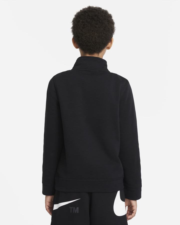 Pullover Nike Sportswear Club Kids 1/2-Zip Top Niño Negras Blancas | OSFYW-5473