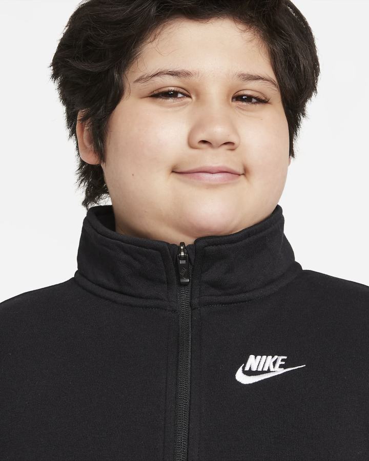 Pullover Nike Sportswear Club Kids 1/2-Zip Top Niño Negras Blancas | UPSAL-0853
