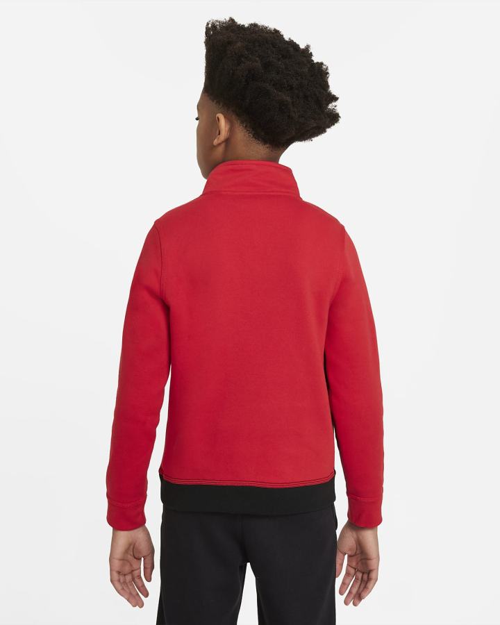 Pullover Nike Sportswear Club Kids 1/2-Zip Top Niño Rojas Blancas | ZUTHM-2167