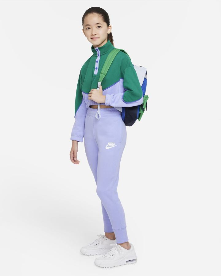 Pullover Nike Sportswear Icon Clash Kids Snap Fleece Niña Verde Menta | LEJFB-7496