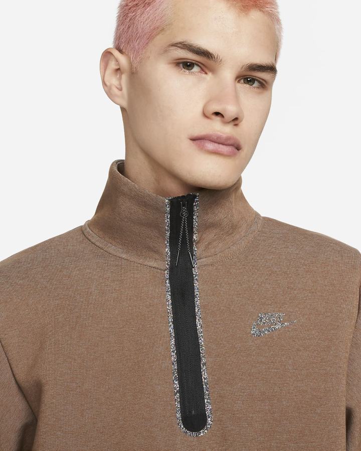 Pullover Nike Sportswear Tech Fleece 1/2-Zip Top Hombre Marrones | GZQFR-2184