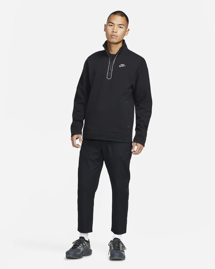 Pullover Nike Sportswear Tech Fleece 1/2-Zip Top Hombre Negras | JQRCT-0249