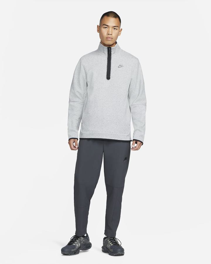 Pullover Nike Sportswear Tech Fleece 1/2-Zip Top Hombre Gris Oscuro | YWILK-7563