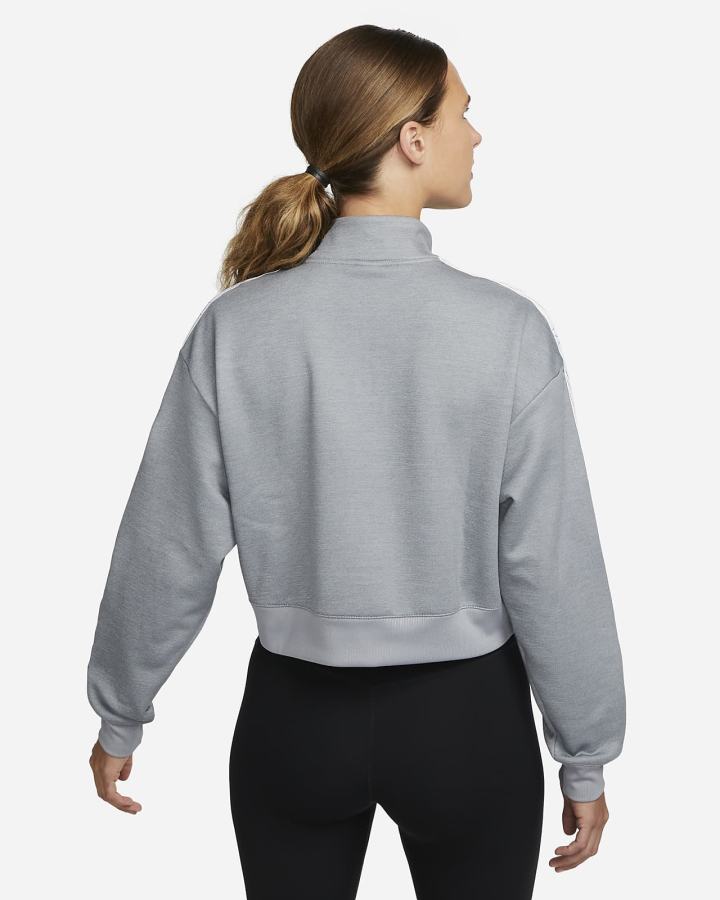 Pullover Nike Therma-FIT 1/2-Zip Training Top Mujer Gris Blancas Negras | FINVR-2043