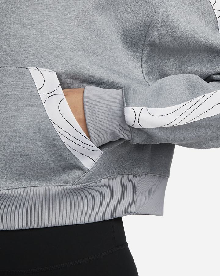 Pullover Nike Therma-FIT 1/2-Zip Training Top Mujer Gris Blancas Negras | FINVR-2043