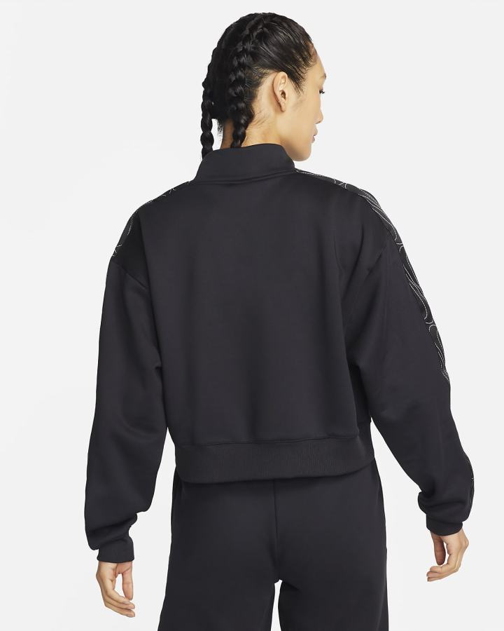 Pullover Nike Therma-FIT 1/2-Zip Training Top Mujer Negras Plateadas | LZYAQ-3690