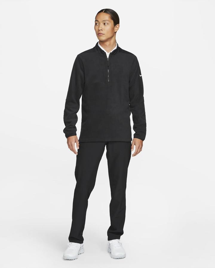 Pullover Nike Therma-FIT Victory 1/2-Zip Golf Top Hombre Negras Blancas | ELHFD-9430