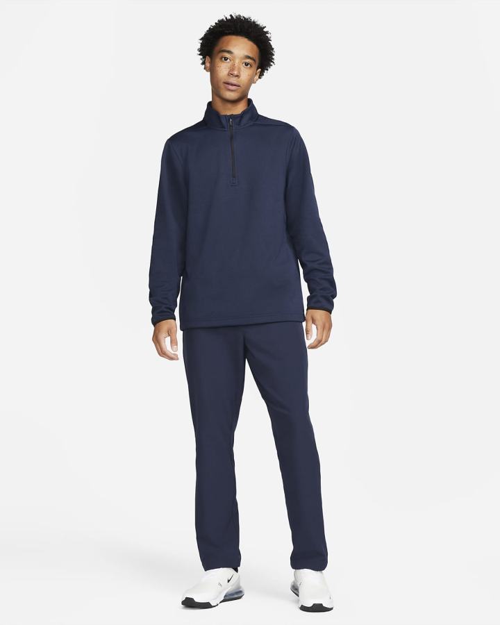 Pullover Nike Therma-FIT Victory 1/4-Zip Golf Top Hombre Azul Marino Negras | KEFPX-8437