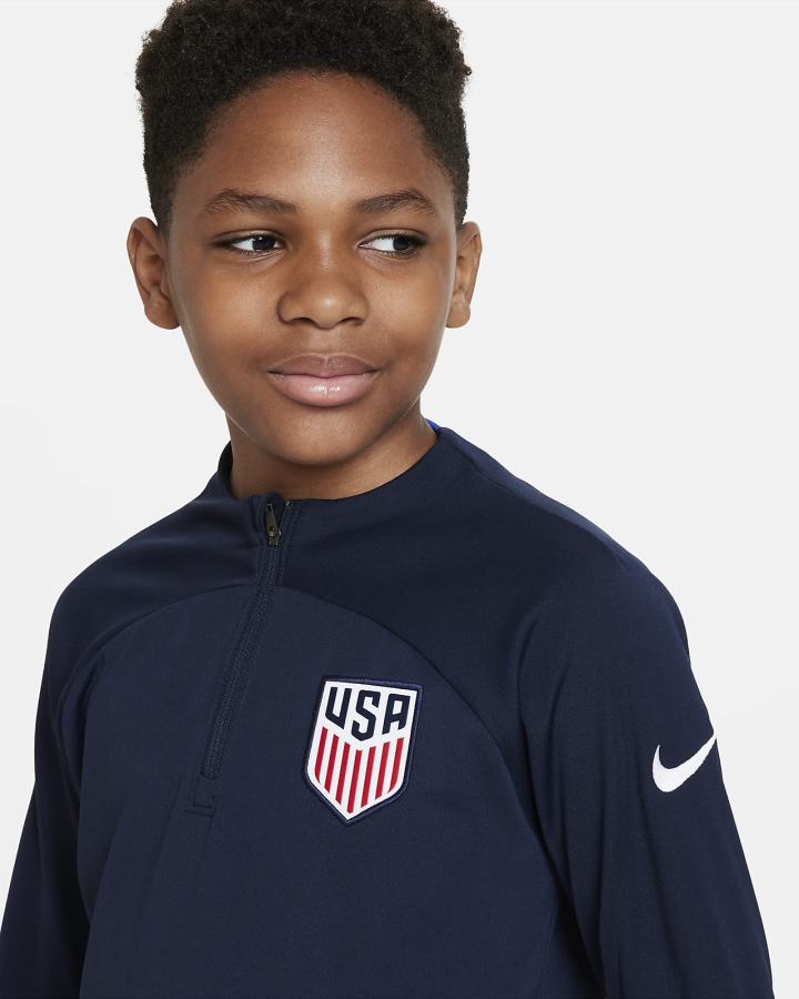 Pullover Nike U.S. Academy Pro Kids Dri-FIT Knit Soccer Drill Top Niño Obsidian Blancas | FQYLO-8157