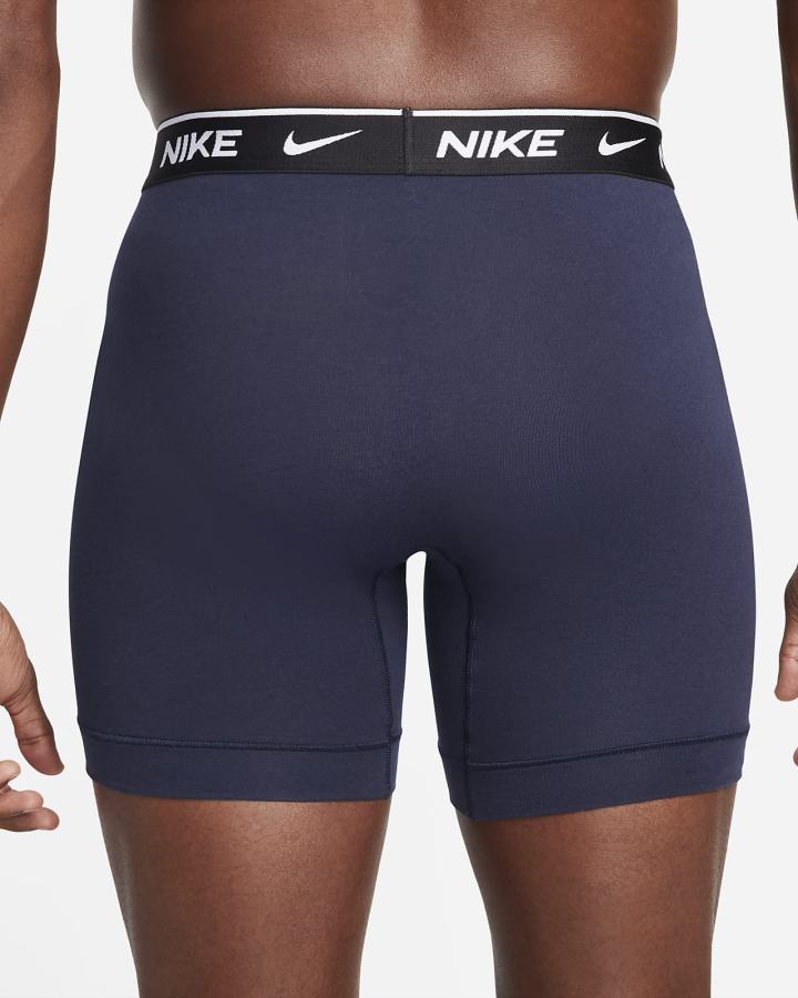 Ropa Interior Nike Dri-FIT Essential Cotton Stretch Boxer Briefs (3-Pack) Hombre Azules | BIGVS-0768