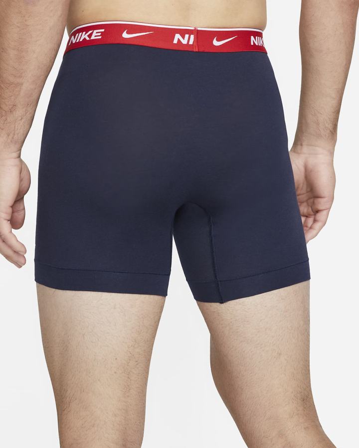 Ropa Interior Nike Dri-FIT Essential Cotton Stretch Boxer Briefs (3-Pack) Hombre Obsidian | QGFZD-8659