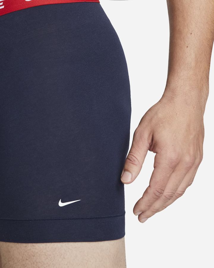 Ropa Interior Nike Dri-FIT Essential Cotton Stretch Boxer Briefs (3-Pack) Hombre Obsidian | QGFZD-8659