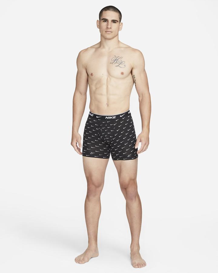 Ropa Interior Nike Dri-FIT Essential Cotton Stretch Boxer Briefs (3-Pack) Hombre Multicolor | UCZXR-4061