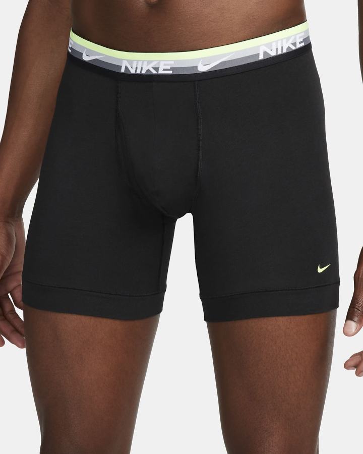 Ropa Interior Nike Dri-FIT Essential Cotton Stretch Boxer Briefs (3-Pack) Hombre Negras Multicolor | UFXIY-4871