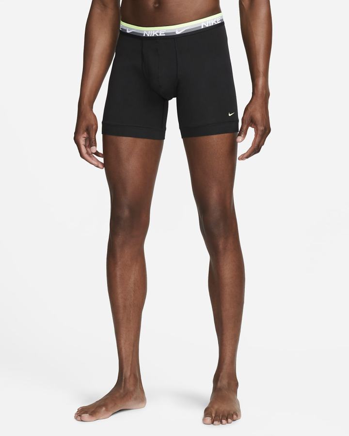 Ropa Interior Nike Dri-FIT Essential Cotton Stretch Boxer Briefs (3-Pack) Hombre Negras Multicolor | UFXIY-4871