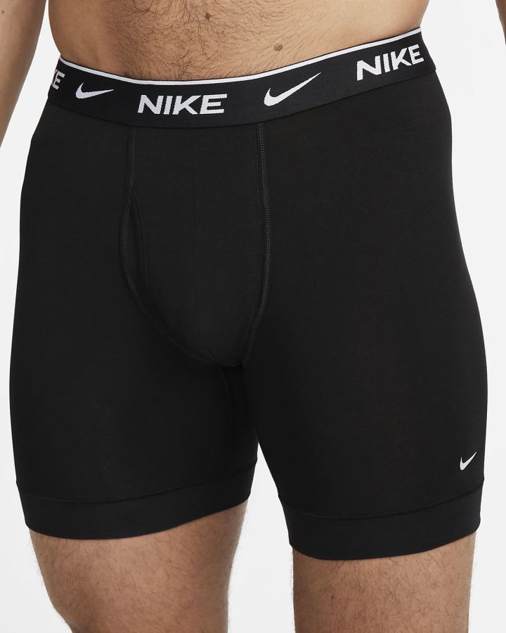 Ropa Interior Nike Dri-FIT Essential Cotton Stretch Boxer Briefs (3-Pack) Hombre Negras | USEKT-9376