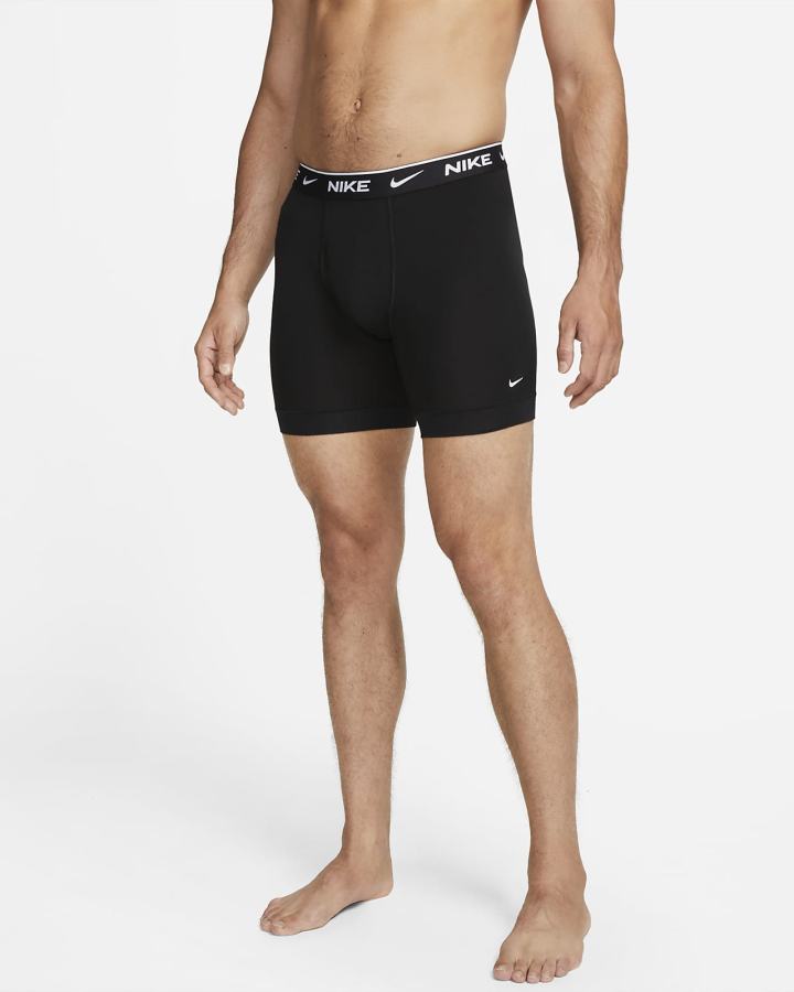 Ropa Interior Nike Dri-FIT Essential Cotton Stretch Boxer Briefs (3-Pack) Hombre Negras | USEKT-9376